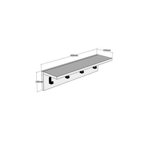 Κρεμάστρα Mulan  χρώμα φυσικό 60x16x14.5εκ