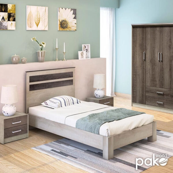 Κρεβάτι OLYMPUS  σε χρώμα castillo-toro 100x200εκ