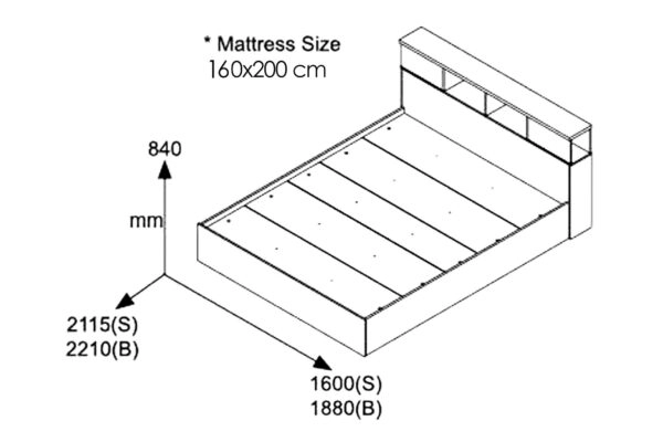 Κρεβάτι OLYMPUS  χρώμα wenge 160x200εκ