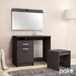 Τουαλέτα κρεβατοκάμαρας OLYMPUS  με καθρέπτη και σκαμπό χρώμα wenge