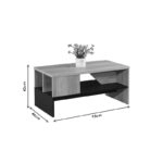 Τραπέζι σαλονιού Naya  sonoma-ανθρακί 93x46x43εκ