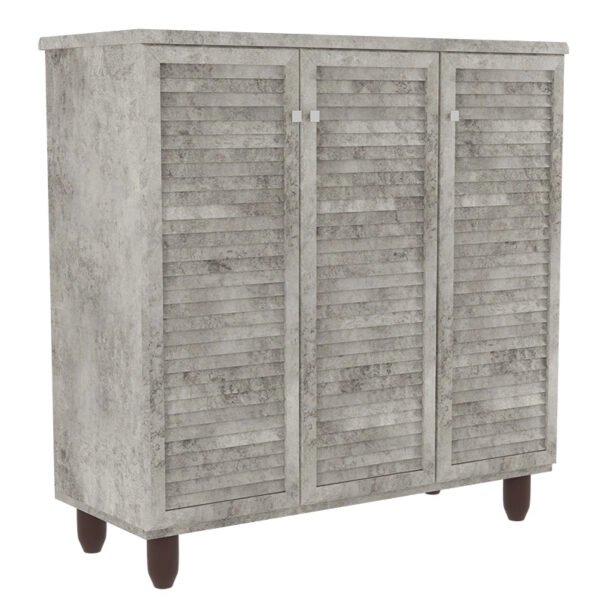 Παπουτσοθήκη-ντουλάπι SANTO  16 ζεύγων χρώμα antique ανθρακί 89.5x34.5x91.5εκ