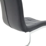 Καρέκλα Darrell  pu μαύρο-βάση χρωμίου 42x49x106εκ