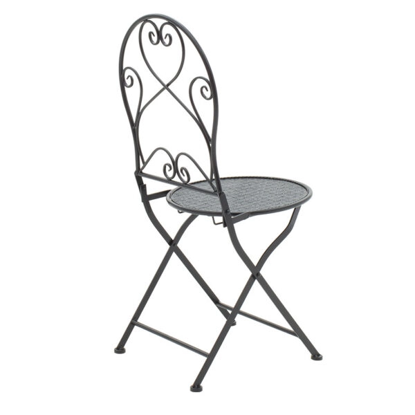 Τραπεζαρία Walen σετ 3τεμ μέταλλο μαύρο