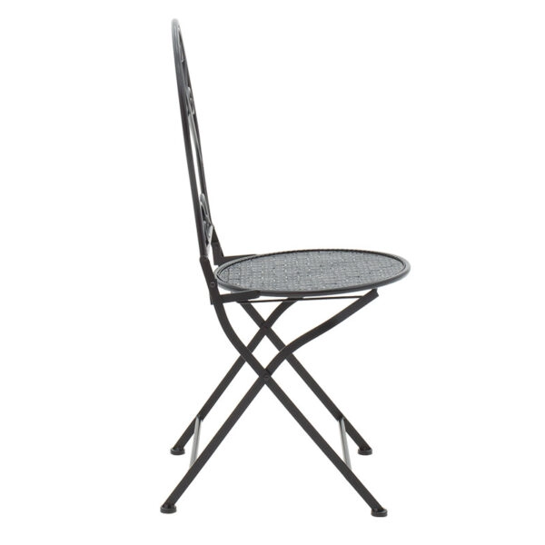 Τραπεζαρία Walen σετ 3τεμ μέταλλο μαύρο