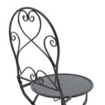 Τραπεζαρία Walen σετ 3τεμ μέταλλο μαύρο