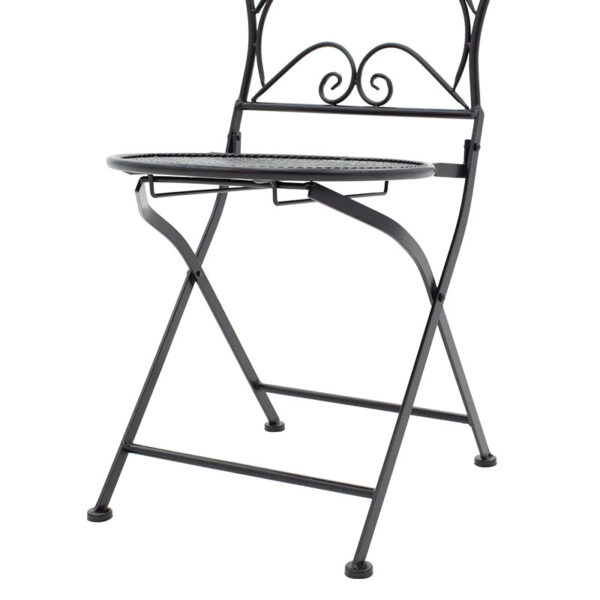 Τραπεζαρία Walen σετ 3τεμ μέταλλο μαύρο