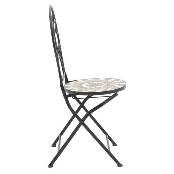 Τραπεζαρία Mosaic σετ 3τεμ μέταλλο μαύρο