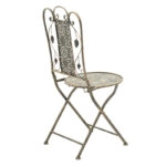 Τραπεζαρία Drill σετ 3τεμ μέταλλο χρώμα χαλκού antique