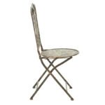 Τραπεζαρία Drill σετ 3τεμ μέταλλο χρώμα χαλκού antique