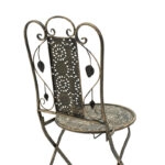 Τραπεζαρία Drill σετ 3τεμ μέταλλο χρώμα χαλκού antique