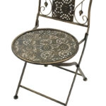 Τραπεζαρία Drill σετ 3τεμ μέταλλο χρώμα χαλκού antique