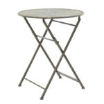 Τραπεζαρία Drill σετ 3τεμ μέταλλο χρώμα χαλκού antique