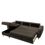 Καναπές Γωνιακός  Αναστρέψιμη Γωνία JESSIE 235x160x85cm Καφέ