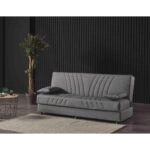 Καναπές Κρεβάτι Τριθέσιος JORGE Γκρι 180x78x80cm