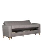 Καναπές Κρεβάτι Τριθέσιος GERARDO Καφέ 210x84x86cm