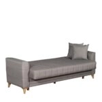 Καναπές Κρεβάτι Τριθέσιος GERARDO Καφέ 210x84x86cm