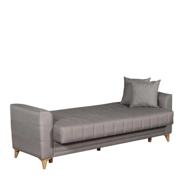 Καναπές Κρεβάτι Τριθέσιος GERARDO Καφέ 210x84x86cm