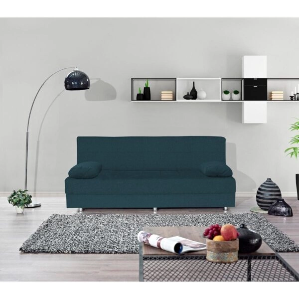 Καναπές Κρεβάτι Τριθέσιος LAURA Μπλε 190x84x86cm