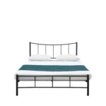 Κρεβάτι Ημίδιπλο  ROSE Μαύρο Μέταλλο 208x129x100cm (Στρώμα 120x200cm)