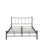 Κρεβάτι Ημίδιπλο  ROSE Μαύρο Μέταλλο 208x129x100cm (Στρώμα 120x200cm)
