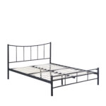 Κρεβάτι Ημίδιπλο  ROSE Μαύρο Μέταλλο 208x129x100cm (Στρώμα 120x200cm)