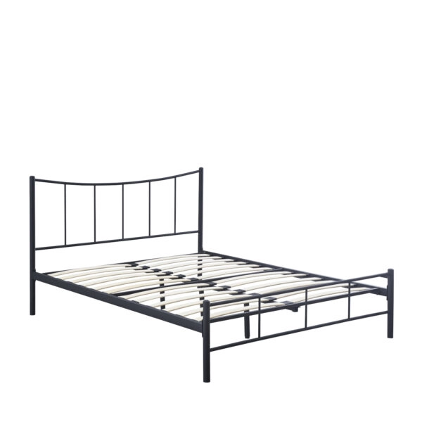 Κρεβάτι Ημίδιπλο  ROSE Μαύρο Μέταλλο 208x129x100cm (Στρώμα 120x200cm)