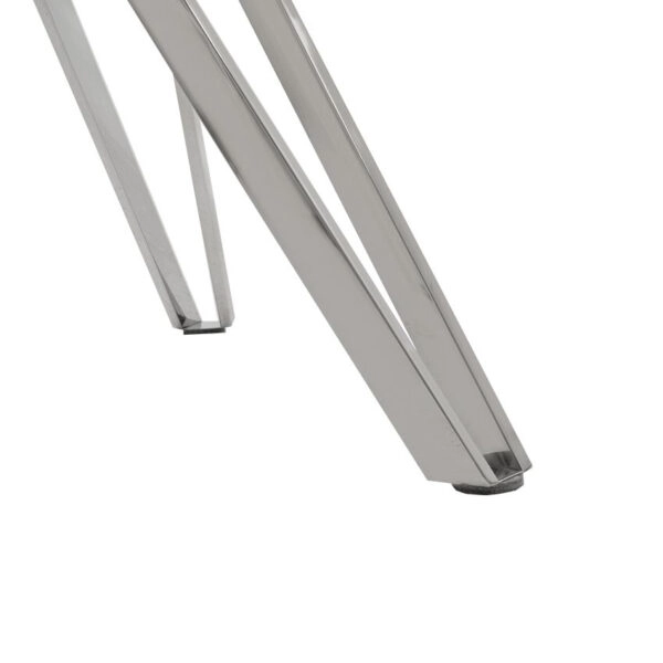 Τραπέζι BIHOR Διάφανο/Χρώμιο Γυαλί/Μέταλλο 80x80x75cm