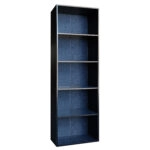 Βιβλιοθήκη VANJA Μαύρο Μοριοσανίδα/Μελαμίνη 60x24x170cm