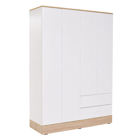 Ντουλάπα SASSA Λευκό/Φυσικό Μοριοσανίδα 120x50x195cm