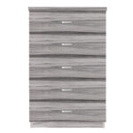 Συρταριέρα  STONECROP Γκρι Σκούρο Μοριοσανίδα/Μελαμίνη 60x40x97cm