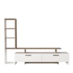 Έπιπλο Τηλεόρασης  ELASA Λευκό/Cordoba Μοριοσανίδα/Μελαμίνη 168x31x120cm