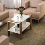 Τραπεζάκι Σαλονιού ARSIDA Λευκό/Καρυδί Μοριοσανίδα/Μελαμίνη 90x60x42cm