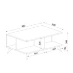 Τραπεζάκι Σαλονιού ALONISOS Cordoba Μοριοσανίδα/Μελαμίνη 90x60x39cm