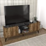 Έπιπλο Τηλεόρασης BINNEY Καφέ Μοριοσανίδα/Μελαμίνη 180x33x51cm