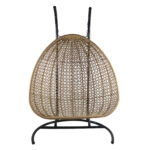Κούνια Πολυθρόνα  ABRONIUS Φυσικό Μέταλλο/Rattan 130x68x195cm