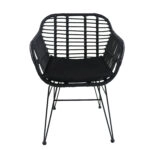 Καρέκλα Κήπου  ACTORIUS Μαύρο Μέταλλο/Rattan 57x53x81cm