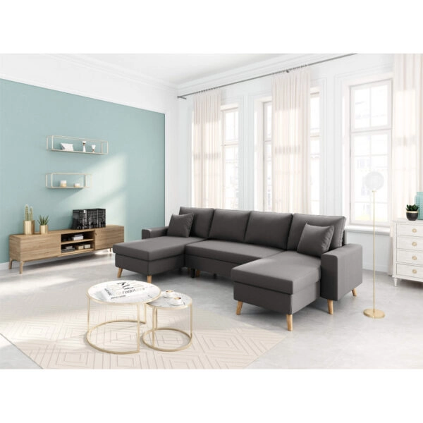 Καναπές Πολυμορφικός LEMPA Γκρι 295x148x86cm