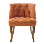 Πολυθρόνα Loreta βελούδο μπορντό με καρυδί πόδι 59x64x73εκ