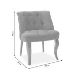 Πολυθρόνα Loreta  βελούδο μπεζ-με καρυδί πόδια 55x57x78εκ