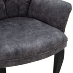 Πολυθρόνα Samara  βελούδο ανθρακί με μαύρα πόδια 54x71x79εκ