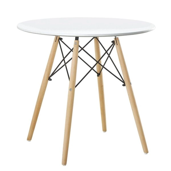 Τραπέζι  RAPTOR Λευκό MDF/Ξύλο Φ80x74cm