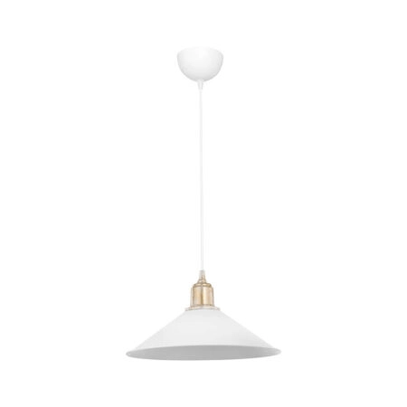 Φωτιστικό οροφής μονόφωτο PWL-0964  Ε27 λευκό Φ30x14.5εκ