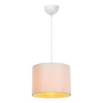 Φωτιστικό οροφής μονόφωτο PWL-1115 Ε27 κρεμ-λευκό Φ22x16.5εκ