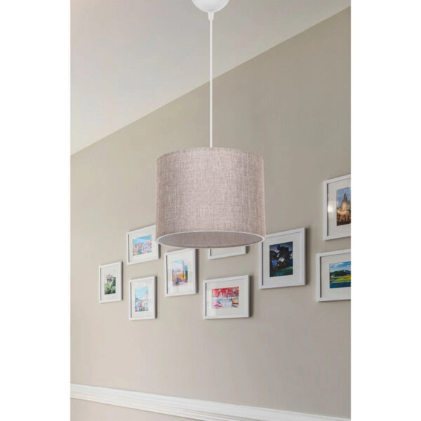 Φωτιστικό οροφής μονόφωτο PWL-1115 Ε27 μπεζ-λευκό Φ22x16,5εκ