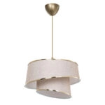 Φωτιστικό οροφής μονόφωτο PWL-1127  Ε27 μπεζ-καφέ-χρυσό Φ32.5x31εκ