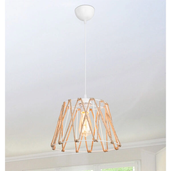 Φωτιστικό οροφής μονόφωτο PWL-1160  Ε27 μπεζ Φ31x23.5εκ