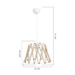 Φωτιστικό οροφής μονόφωτο PWL-1160  Ε27 μπεζ Φ31x23.5εκ