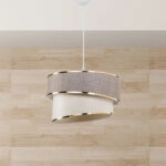 Φωτιστικό οροφής μονόφωτο Loopy  Ε27 μπεζ-λευκό Φ30x18εκ