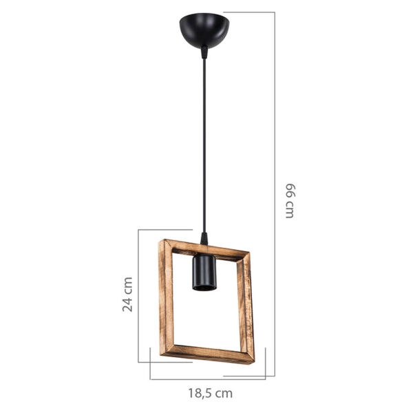 Φωτιστικό οροφής μονόφωτο Isolate  Ε27 καρυδί 18.5x3x24εκ